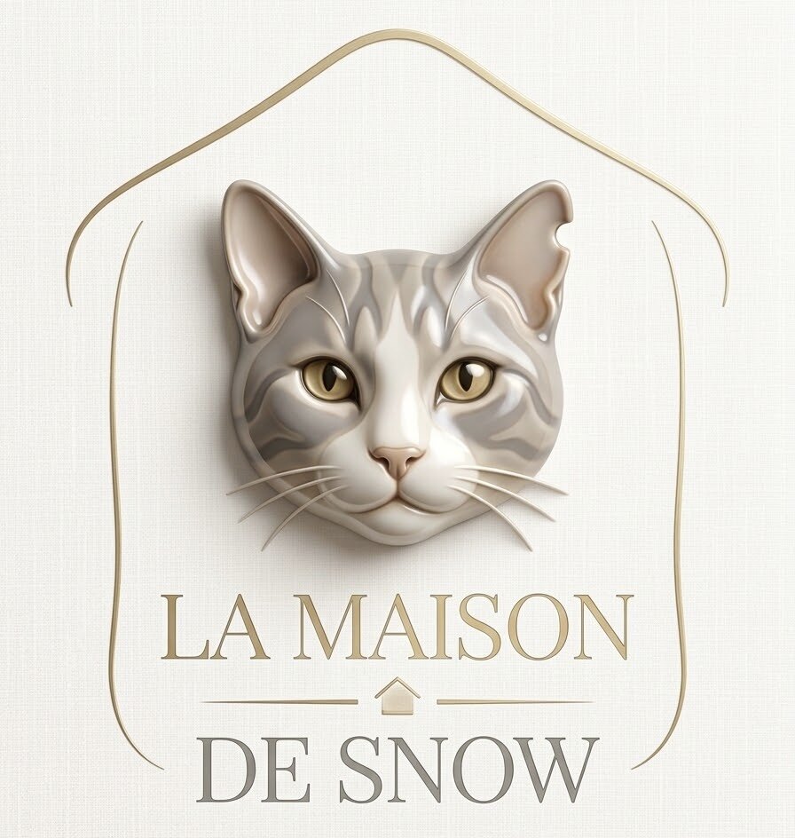 Logo de La Maison de Snow : la tête de Snow en céramique dans une maison